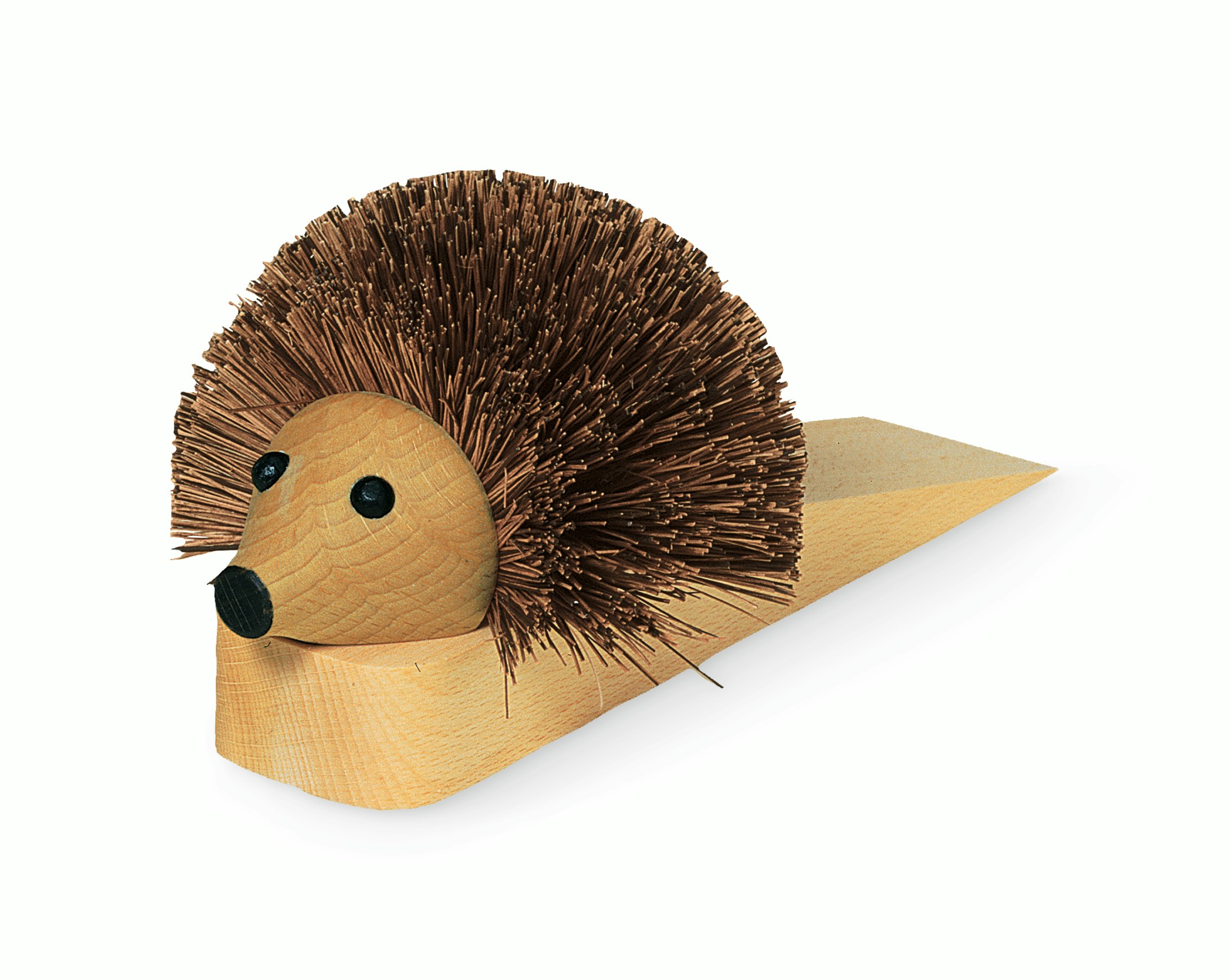 Redecker Hedgehog Wooden Door Stop 10-1/2 Inches Long 